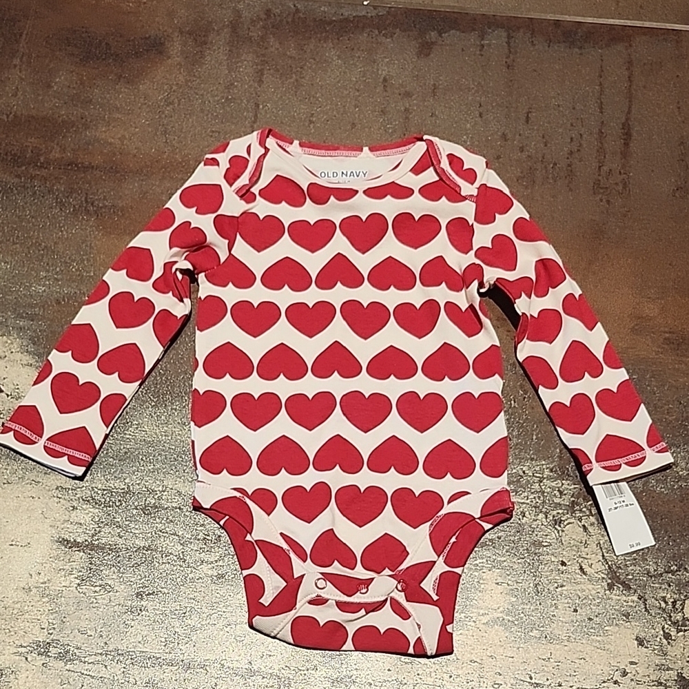 Old Navy Red Heart Bodysuit